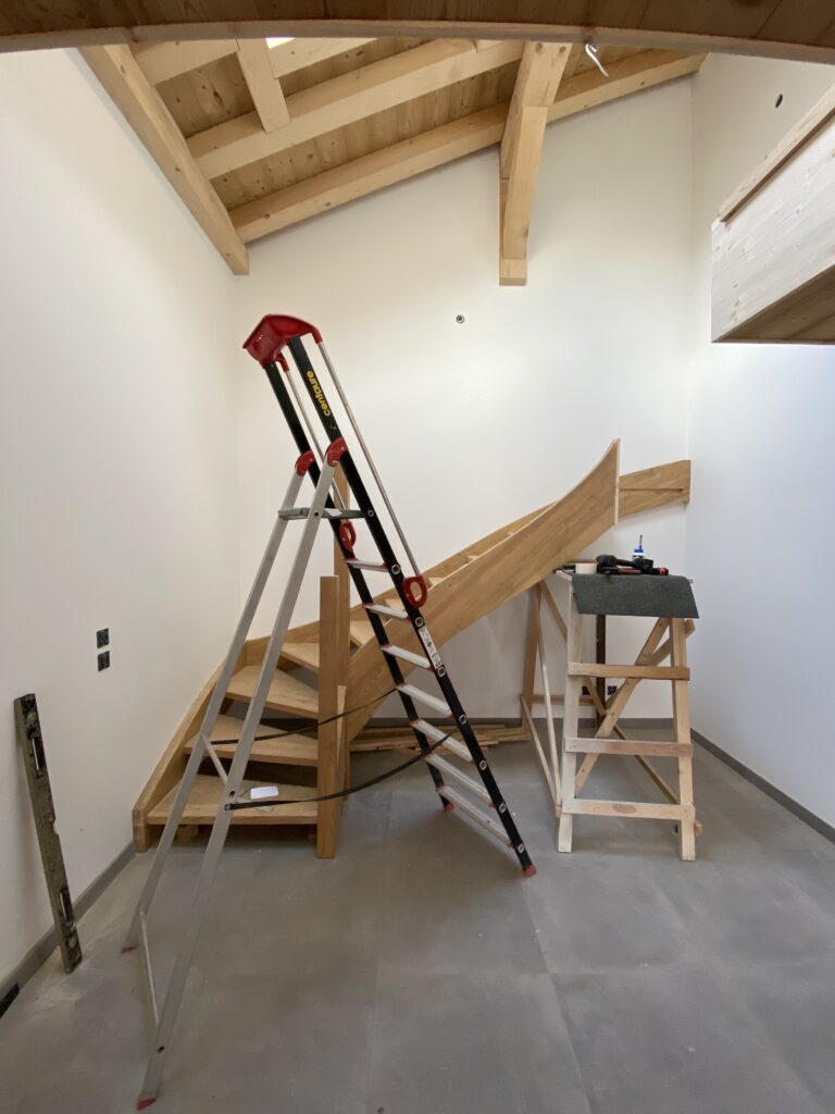 Installation des escaliers